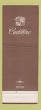 Matchbook Cover - Cadillac George Williamson Miami FL
