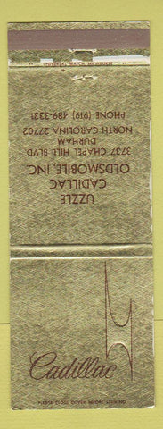 Matchbook Cover - Cadillac Uzzle Oldsmobile Durhan NC WORN
