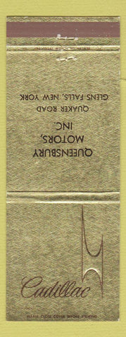 Matchbook Cover - Cadillac Queensbury Motors Glens Falls NY