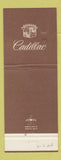 Matchbook Cover - Cadillac Queensbury Motors Glens Falls NY