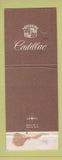 Matchbook Cover - Cadillac Park Avenue POOR