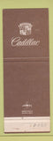 Matchbook Cover - Cadillac Groff Lancaster PA