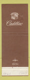 Matchbook Cover - Cadillac Center City Philadelphia PA