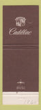 Matchbook Cover - Cadillac Motor Car Division