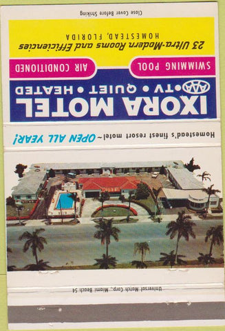 Matchbook Cover - Ixora Motel Homestead FL 40 Strike