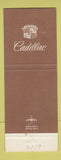 Matchbook Cover - Cadillac Thomson MacConnell Cincinnati OH