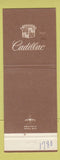 Matchbook Cover - Cadillac Smith Motors Wahpeton ND