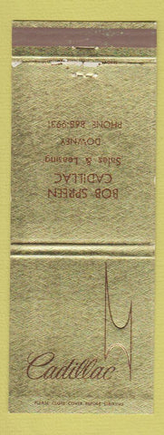 Matchbook Cover - Cadillac Bob Spreen Downey CA WORN