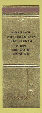 Matchbook Cover - Cadillac Remlinger Oldsmobile Massillon OH