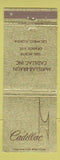 Matchbook Cover - Cadillac McKellar Braun Orlando FL