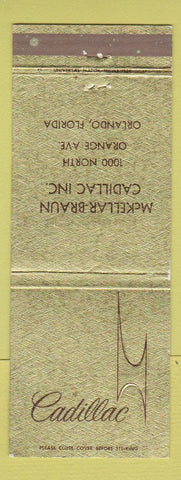 Matchbook Cover - Cadillac McKellar Braun Orlando FL