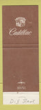 Matchbook Cover - Cadillac McKellar Braun Orlando FL