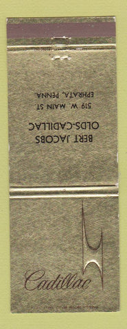 Matchbook Cover - Cadillac Bert Jacobs Oldsmobile Ephrata PA