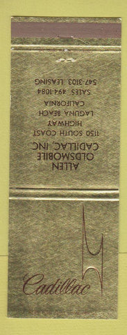 Matchbook Cover - Cadillac Allen Oldsmobile Laguna Beach CA