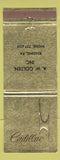 Matchbook Cover - Cadillac AW Golden Reading PA WEAR