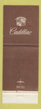 Matchbook Cover - Cadillac Alderman Meriden CT