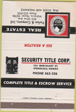 Matchbook Cover - Park  and  Co Real Estate Wahiawa HI POOR 40 Strike