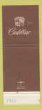Matchbook Cover - Cadillac County Sales Selinsgrove PA