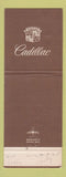 Matchbook Cover - Cadillac Bob Duell Pontiac Warren PA WEAR