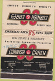 Matchbook Cover - Cornish Carey Real Estate Palo Alto CA WORN 40 Strike