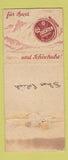 Matchbook Cover - Tip Top Shoe Polish Switzerland WEAR