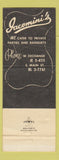 Matchbook Cover - Jacomini's Restaurant Akron OH