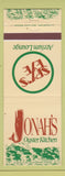 Matchbook Cover - Jonah's Oyster House Washington DC