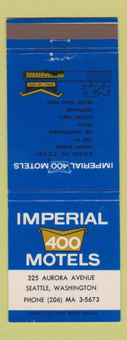Matchbook Cover - Imperial 400 Motels Seattle WA
