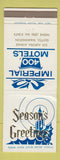 Matchbook Cover - Imperial 400 Motel Seattle WA Christmas WORN