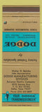 Matchbook Cover - Dodge Transmission Reliance Electric Dallas TX #1