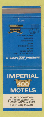 Matchbook Cover - Imperial 400 Motels Phoenix AZ