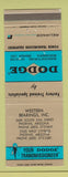 Matchbook Cover - Dodge Transmission Phoenix AZ