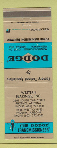 Matchbook Cover - Dodge Transmission Phoenix AZ
