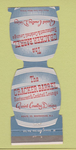Matchbook Cover - Cracker Barrel Restaurant Whitehouse NJ