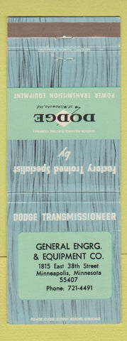 Matchbook Cover - Dodge Transmission Minneapolis MN