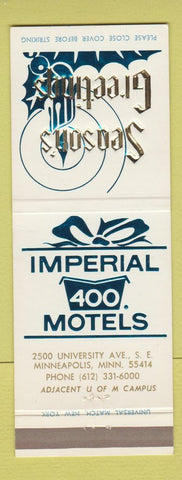 Matchbook Cover - Imperial 400 Motel Minneapolis MN Christmas #1