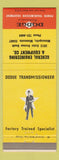 Matchbook Cover - Dodge Transmission Minneapolis MN