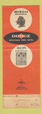 Matchbook Cover - Dodge Transmission Minneapolis MN