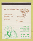Matchbook Cover - Daniel Petit Tractors Chatenay France LARGE 40 Strike