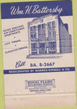 Matchbook Cover - Battersby Funeral Director Philadelphia PA 40 Strike