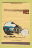 Matchbook Cover - Swiss Villa George Lindsey Little Rock AR 40 Strike