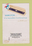 Matchbook Cover - Hamilton Watches Muller Asplund Bellingham WA 40 Strike