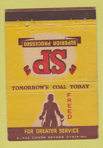 Matchbook Cover - Superior Processed Coal 40 Strike