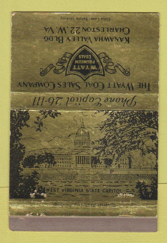 Matchbook Cover - Wyatt Coal Sales Charleston WV WEAR 40 Strike