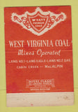 Matchbook Cover - Wyatt Coal Sales Charleston WV WEAR 40 Strike