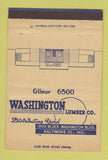 Matchbook Cover - Washington Lumber Baltimore MD 40 Strike