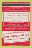 Matchbook Cover - Home Lumber Coal Boise ID 40 Strike
