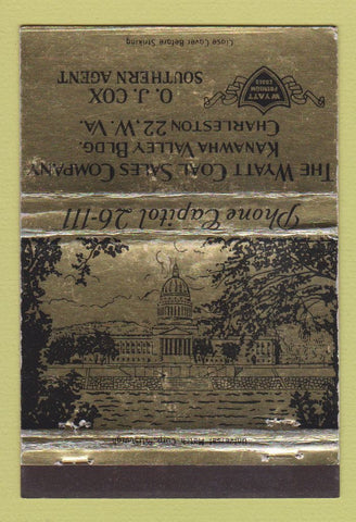 Matchbook Cover - Wyatt Coal Charleston WV WEAR 40 Strike
