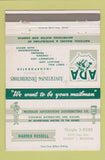 Matchbook Cover - Michigan Advertising Distributing Detroit MI 40 Strike