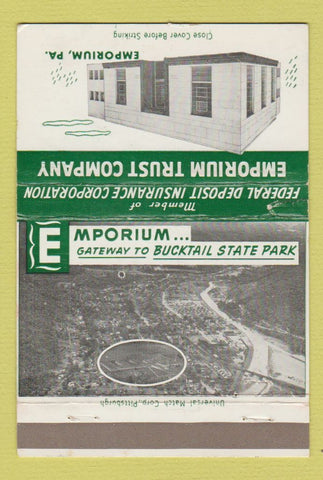 Matchbook Cover - Emporium Trust Company PA WEAR 40 Strike